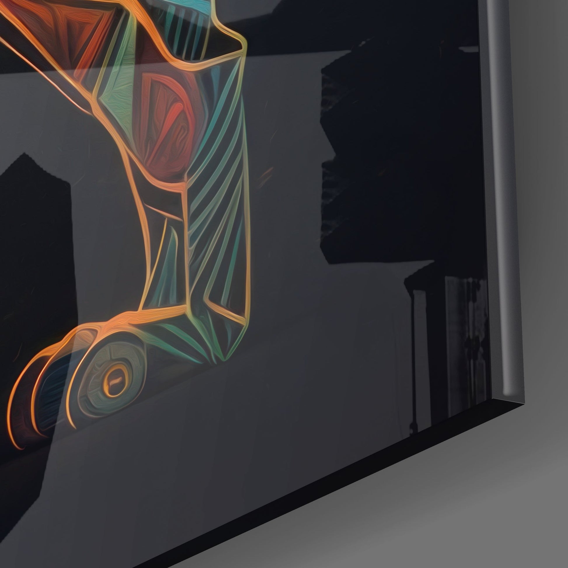Lion Glass Wall Art || Designers Collection
