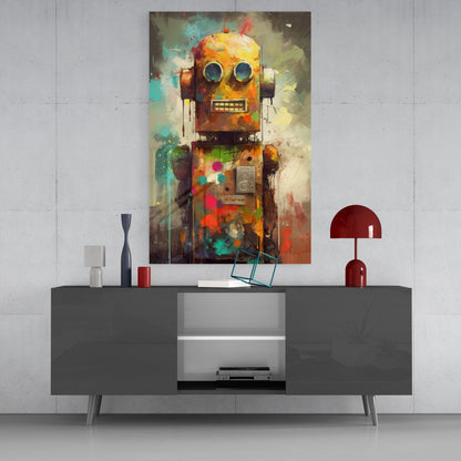 Robocute Glass Wall Art || Designer's Collection