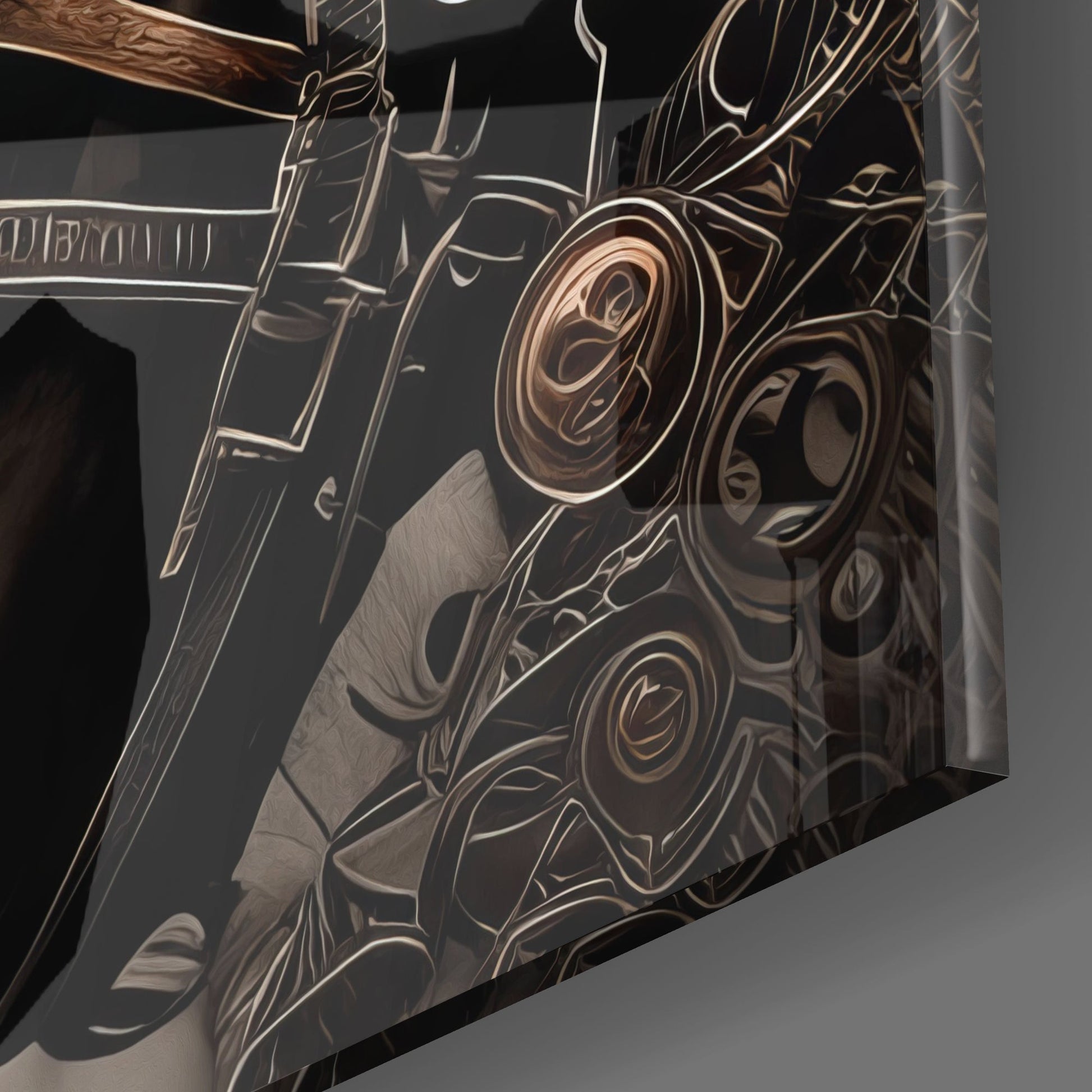Warrior's Horse Glass Wall Art || Designer's Collection