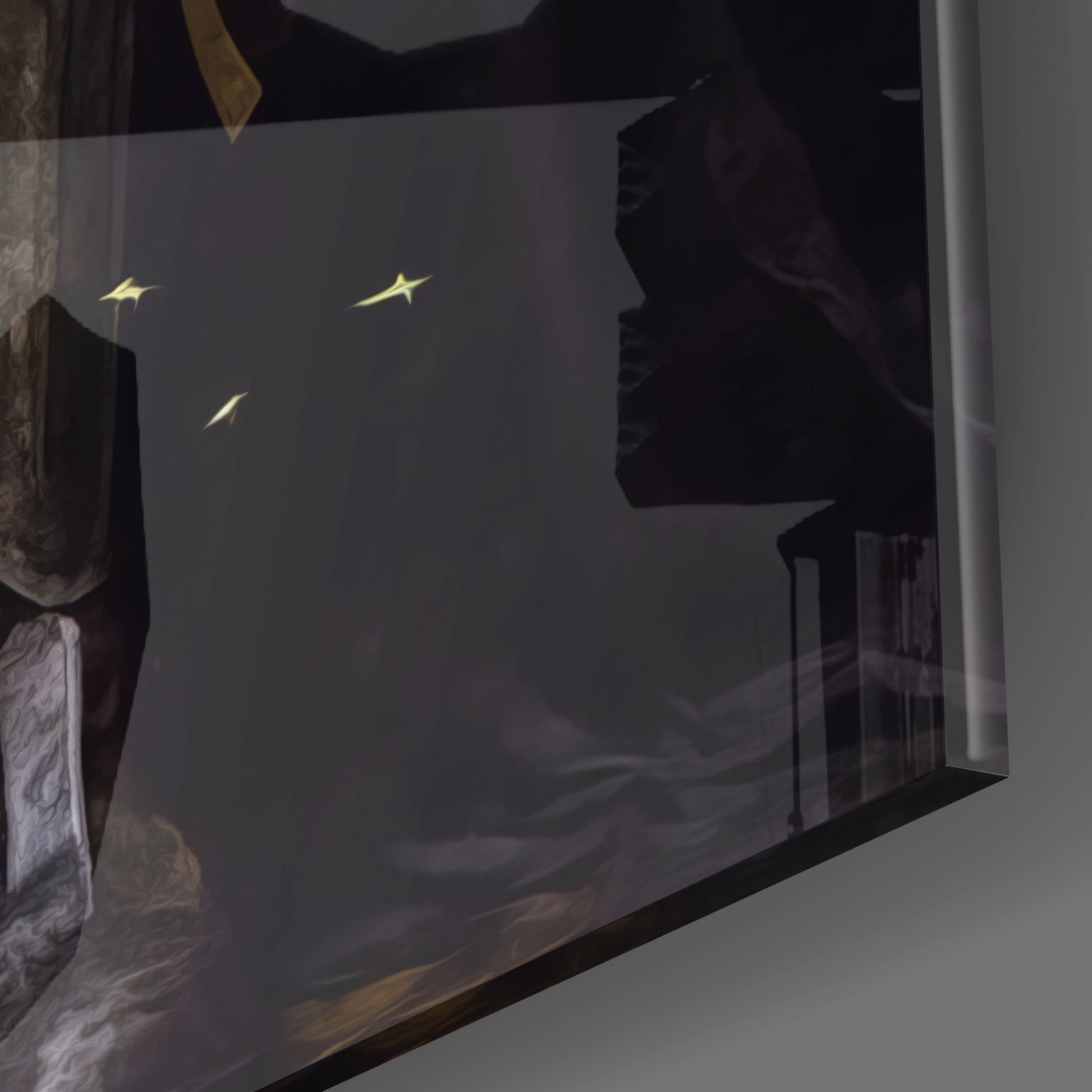 Batman in the Throne Glass Wall Art || Designer's Collection