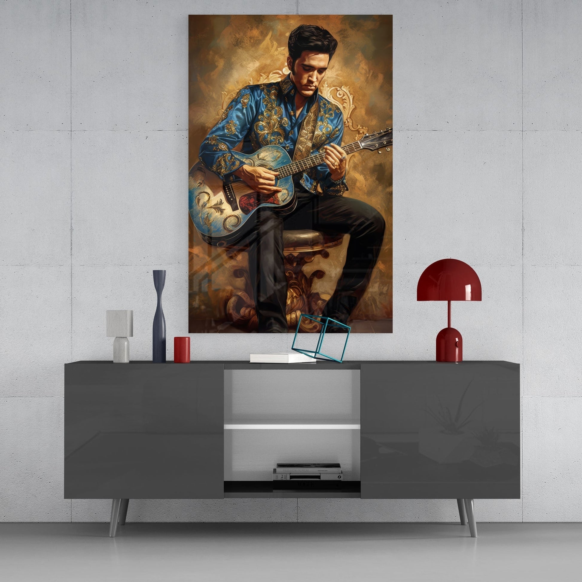 Elvis Presley Glass Wall Art || Designer's Collection