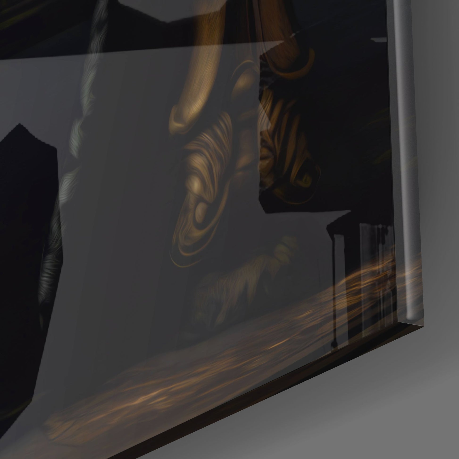 Elvis Presley in the Throne Glass Wall Art || Designer's Collection