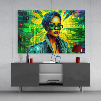 Rihanna Glass Wall Art || Designer's Collection