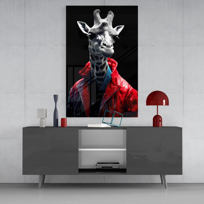 Stylish Giraffe Glass Wall Art || Designer's Collection