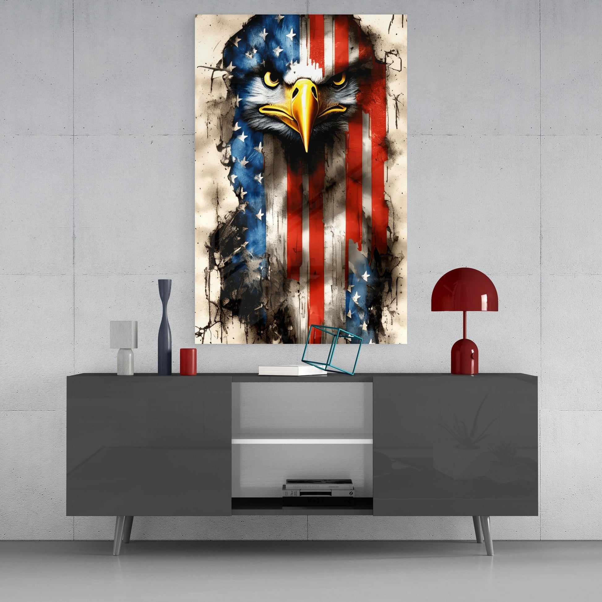 American Eagle Glass Wall Art || Designer's Collection