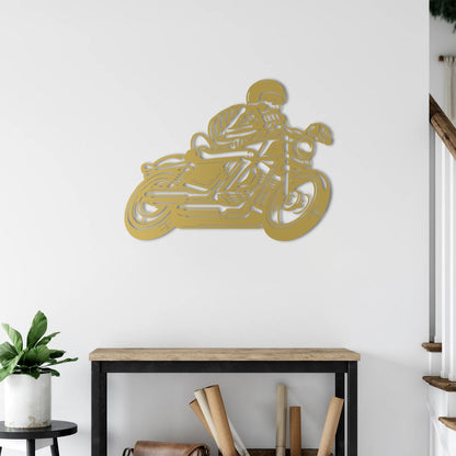 Ölümsüz Ruh İskelet – Metal Motosiklet Duvar Dekoru