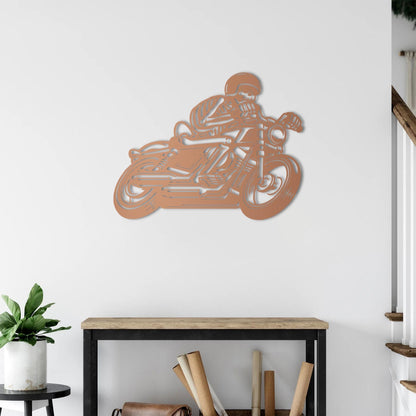 Ölümsüz Ruh İskelet – Metal Motosiklet Duvar Dekoru