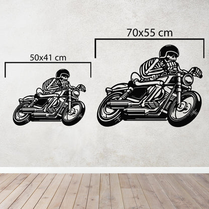 Ölümsüz Ruh İskelet – Metal Motosiklet Duvar Dekoru