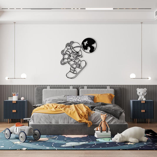 Galaksinin Kaykayı Metal Tablo