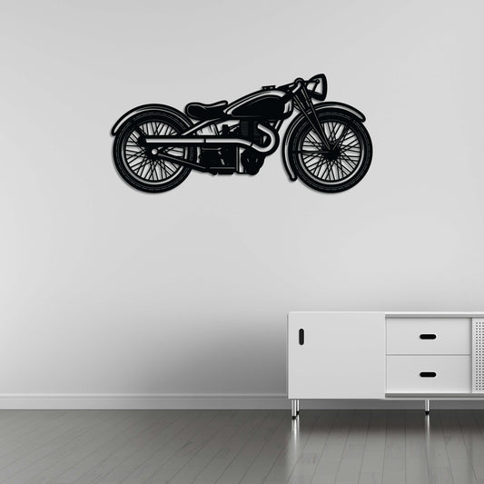 Retro Efsane – Metal Motosiklet Duvar Dekoru