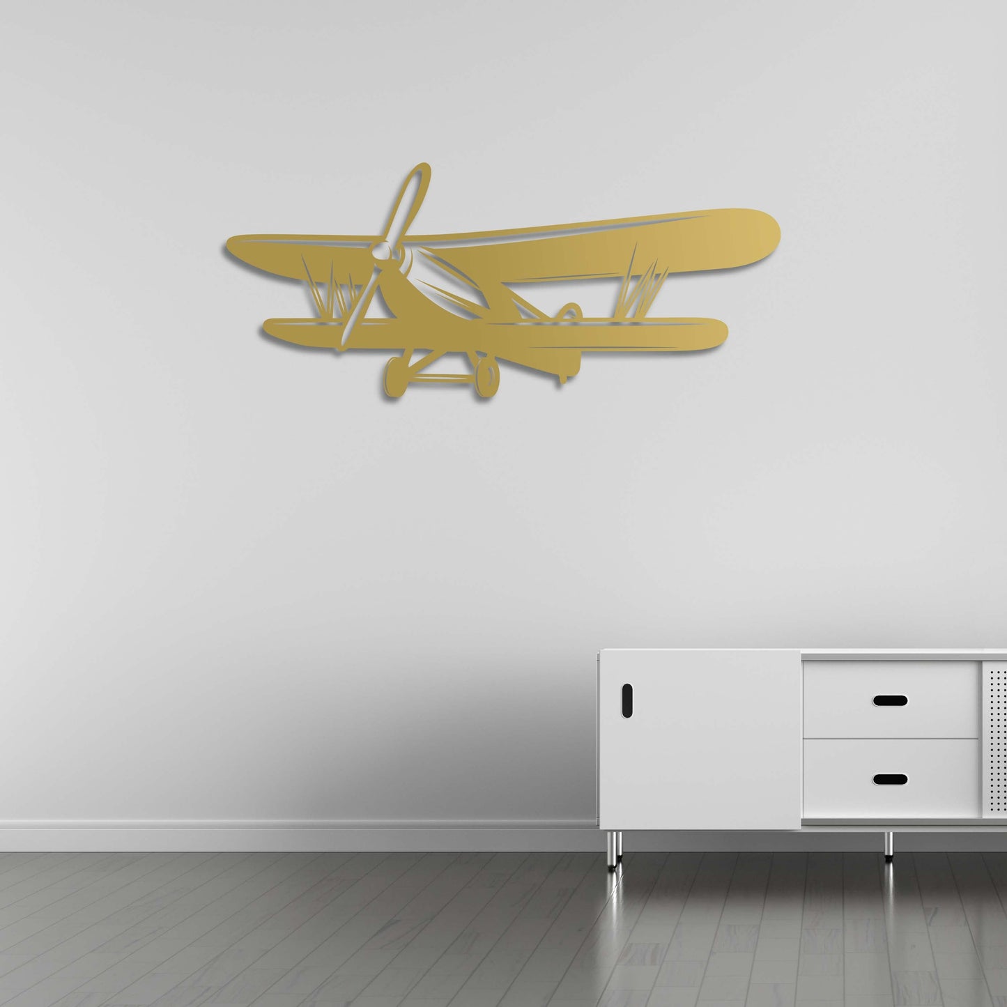 Classic Propeller Airplane – Metal Painting
