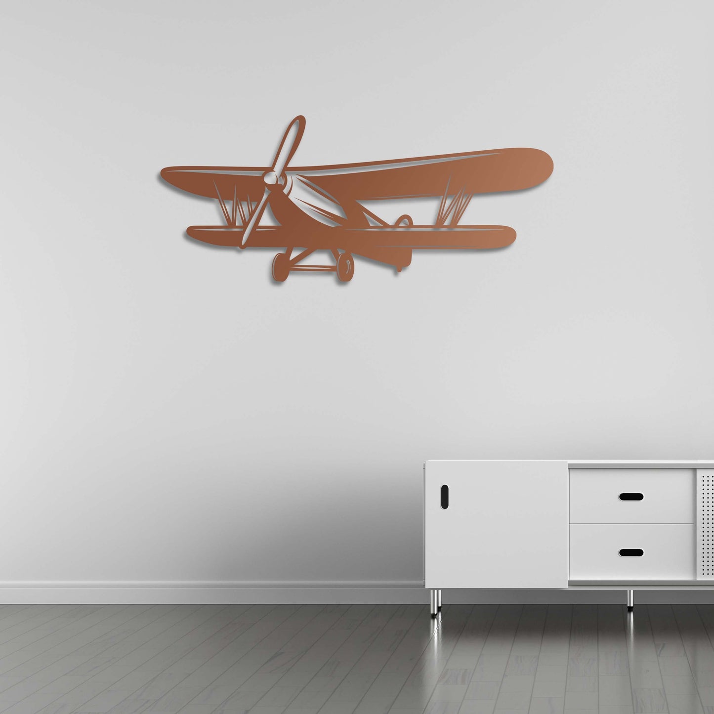 Classic Propeller Airplane – Metal Painting