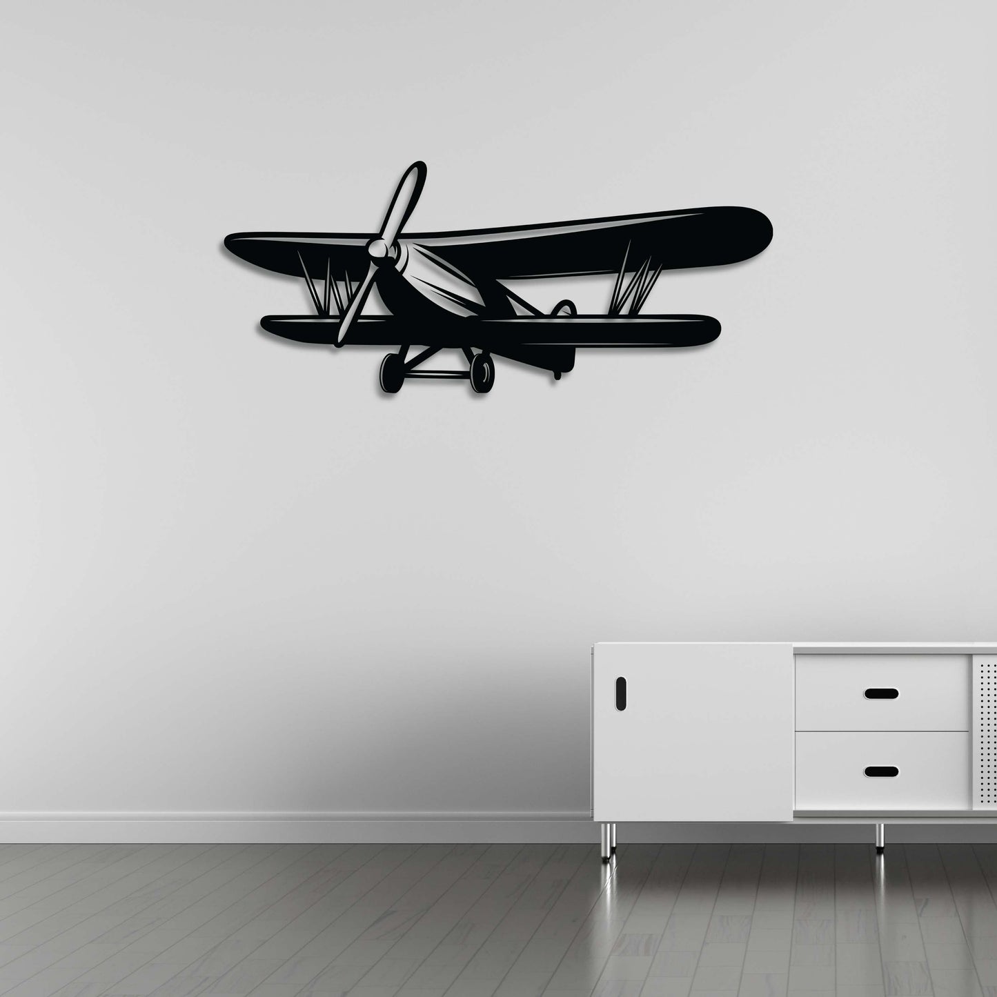 Classic Propeller Airplane – Metal Painting