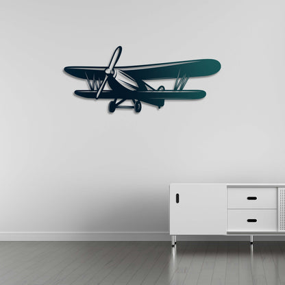 Classic Propeller Airplane – Metal Painting