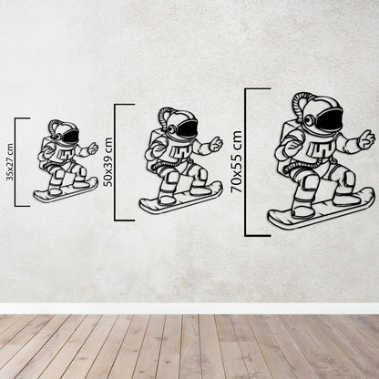 Skateboarding Fun in Space Metal Painting