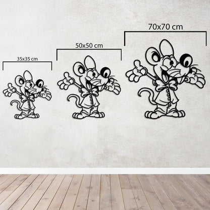 Happy Mouse Metal Painting