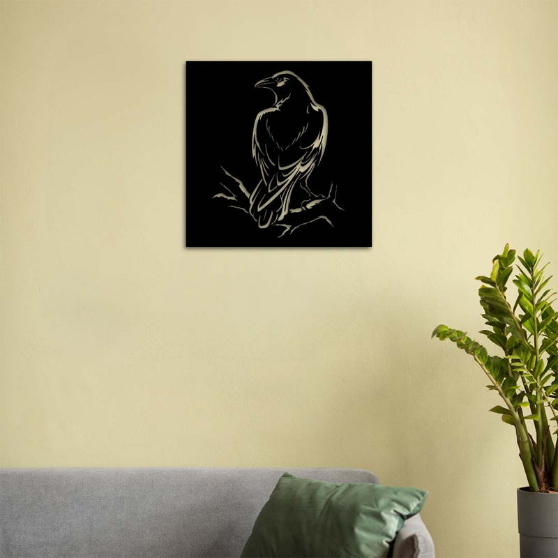 Gizemli Kuzgun Metal Tablo