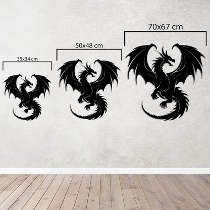 Rise of the Dragon Metal Painting