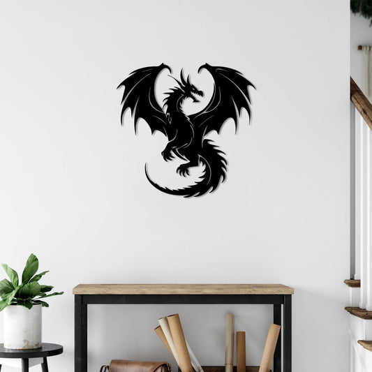 Rise of the Dragon Metal Painting