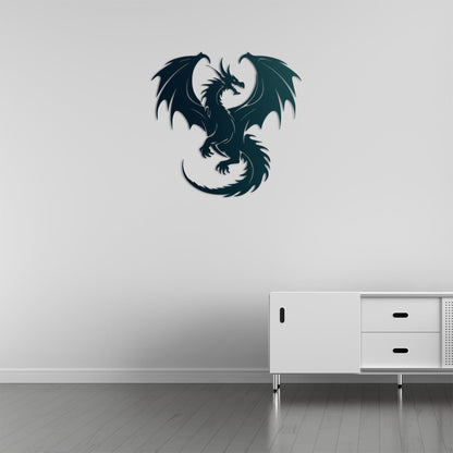 Rise of the Dragon Metal Painting