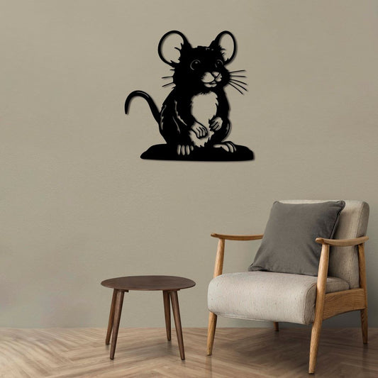 Naughty Mouse Metal Painting
