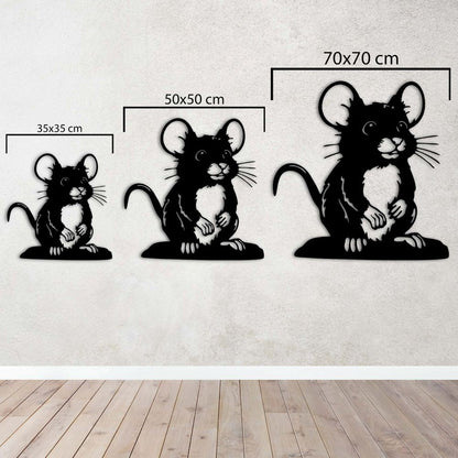 Naughty Mouse Metal Painting