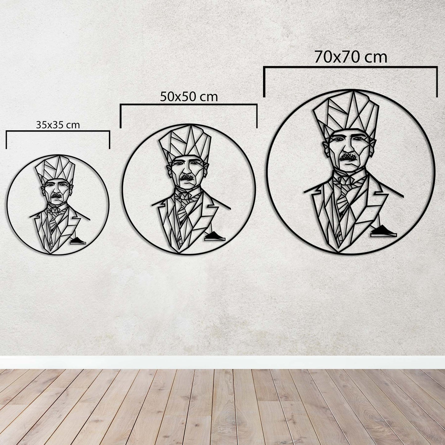 Geometrik Atatürk – Metal Tablo