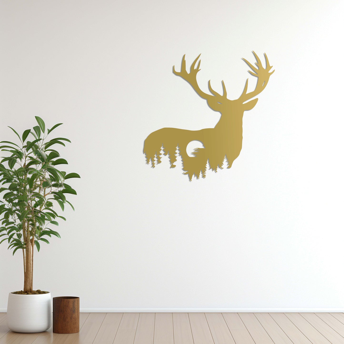 Deer Silhouette Metal Wall Art
