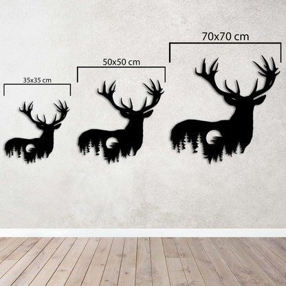 Deer Silhouette Metal Wall Art
