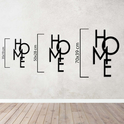 "HOME" Metal Tablo — Ev Gibisi Yok