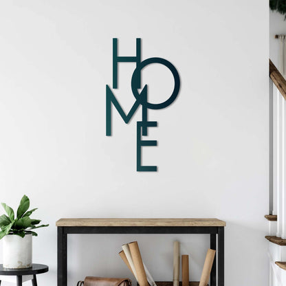 "HOME" Metal Tablo — Ev Gibisi Yok