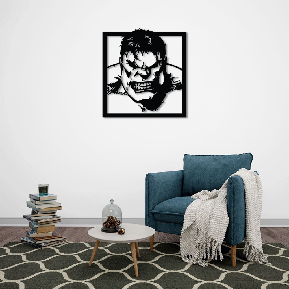 Hulk Yeşil Öfke Metal Tablo