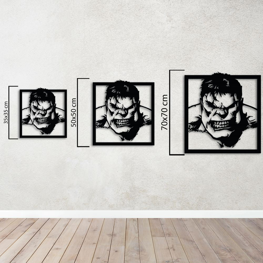 Hulk Yeşil Öfke Metal Tablo