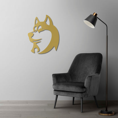 Husky Spirit Metal Painting