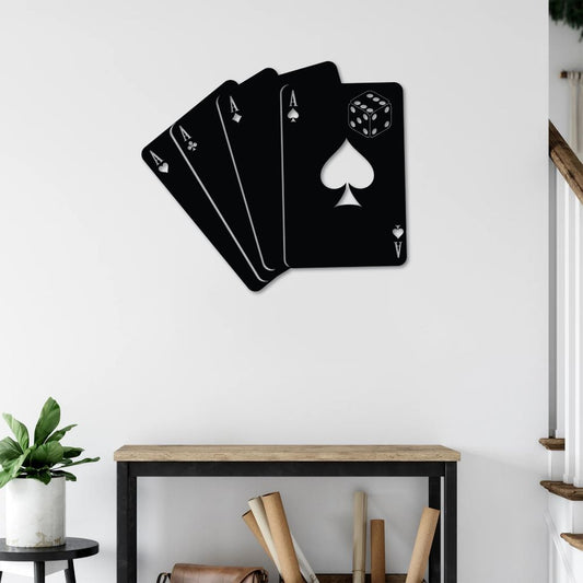 İskambil Kağıtları Metal Tablo