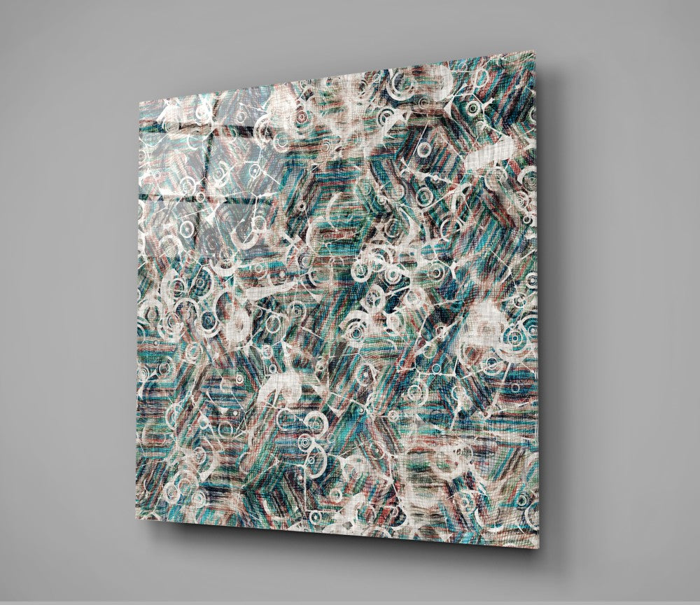 Şekillerin Gizemi Cam Tablo