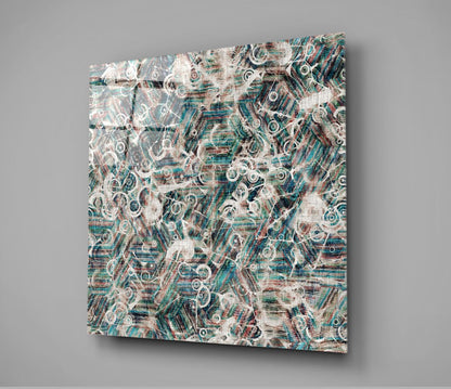 Şekillerin Gizemi Cam Tablo