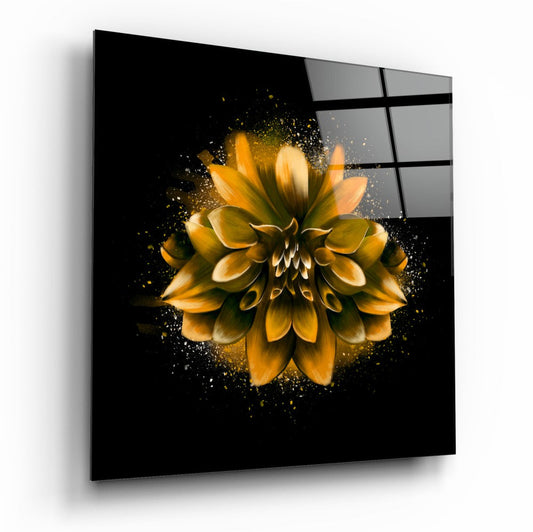 Sarı Lotus Cam Tablo