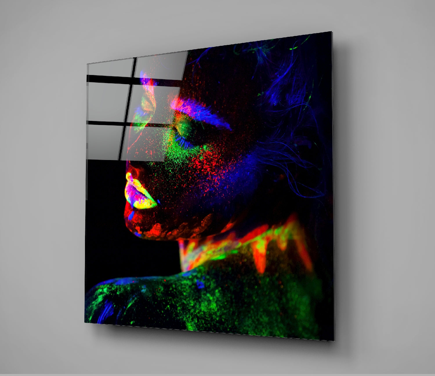 Neon Renkli Makyaj Cam Tablo