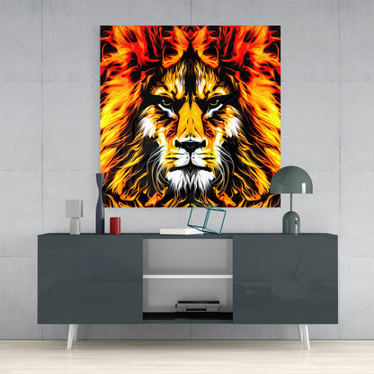 Aslan Cam Tablo