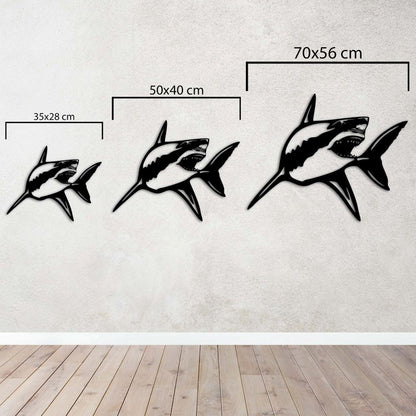 Denizlerin Gücü Köpekbalığı Metal Tablo
