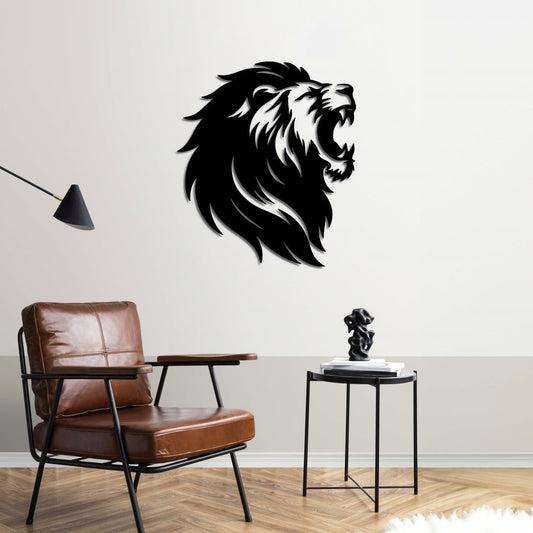 Aslan Kükreyişi Metal Tablo