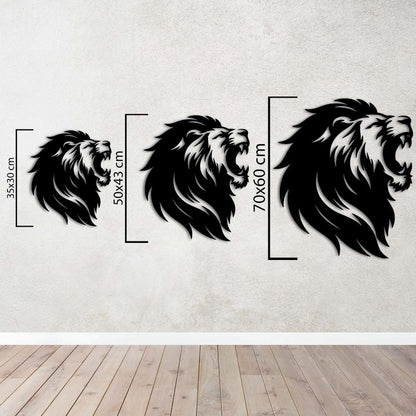 Aslan Kükreyişi Metal Tablo