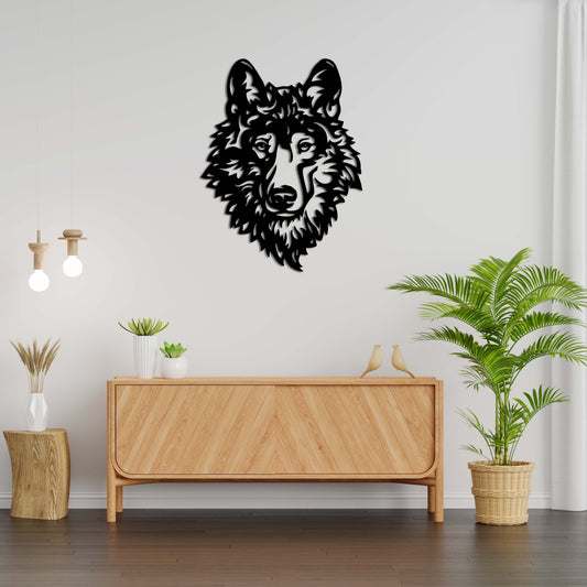 Noble Wolf Metal Painting