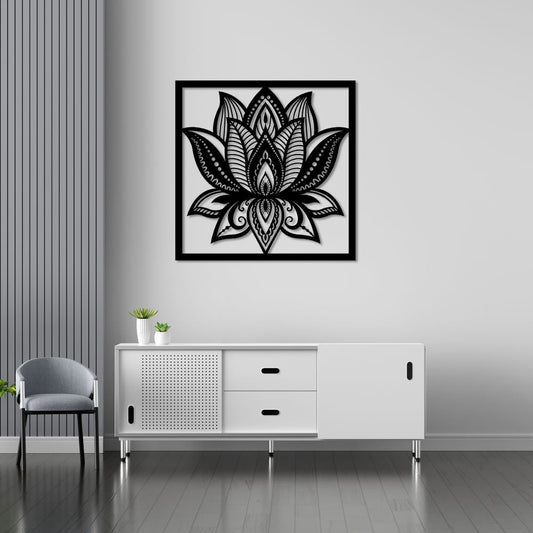 Barışın Simgesi: Lotus Çiçeği Metal Tablo