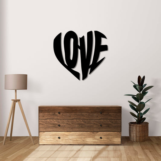 Kalpten Gelen: "LOVE" Metal Tablo