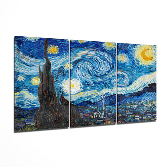 Van Gogh: Yıldızlı Gece Mega Cam Tablo