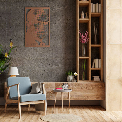 A Statesman in Modern Lines: Ataturk Metal Painting