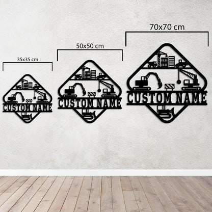Construction Site Spirit – Customizable Metal Sign