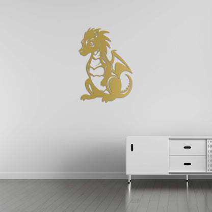 Tiny Dragon Metal Painting